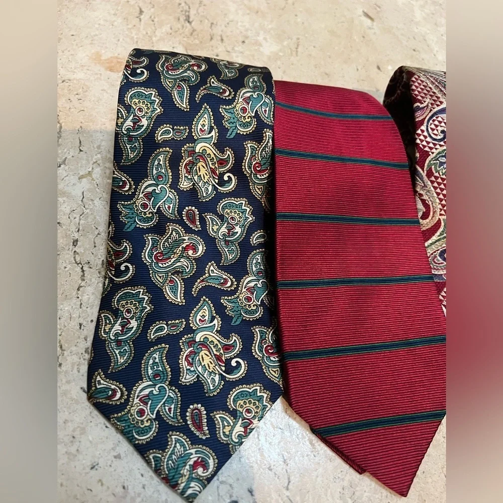 Jos. A. Bank Premier Collection- 5 Tie Lot- 100% Silk Made in USA